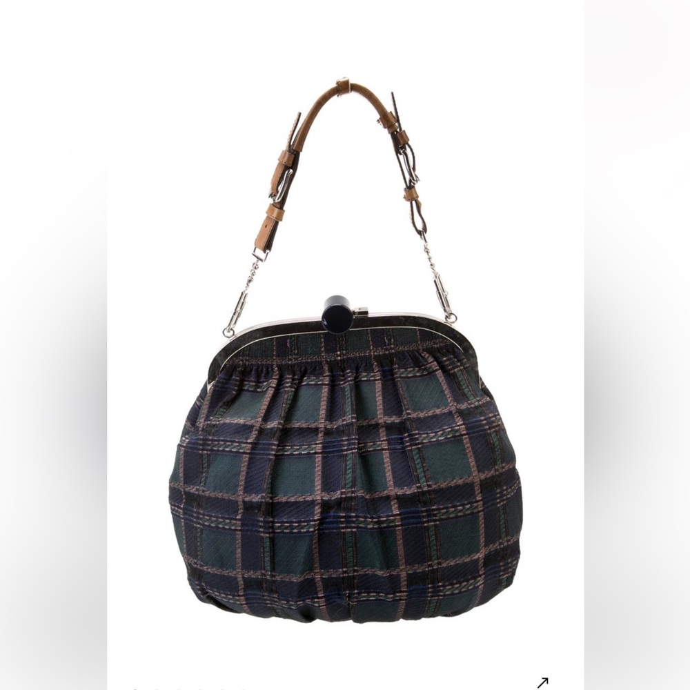 Marni Plaid Top Handle Bag